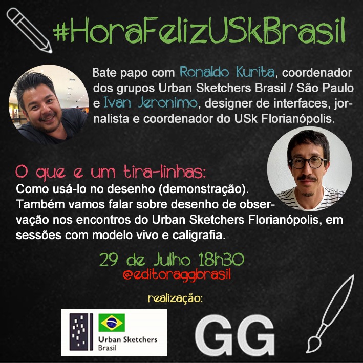 Banner da Hora Feliz USk Brasil com Ronaldo Kurita e Ivan Jerônimo