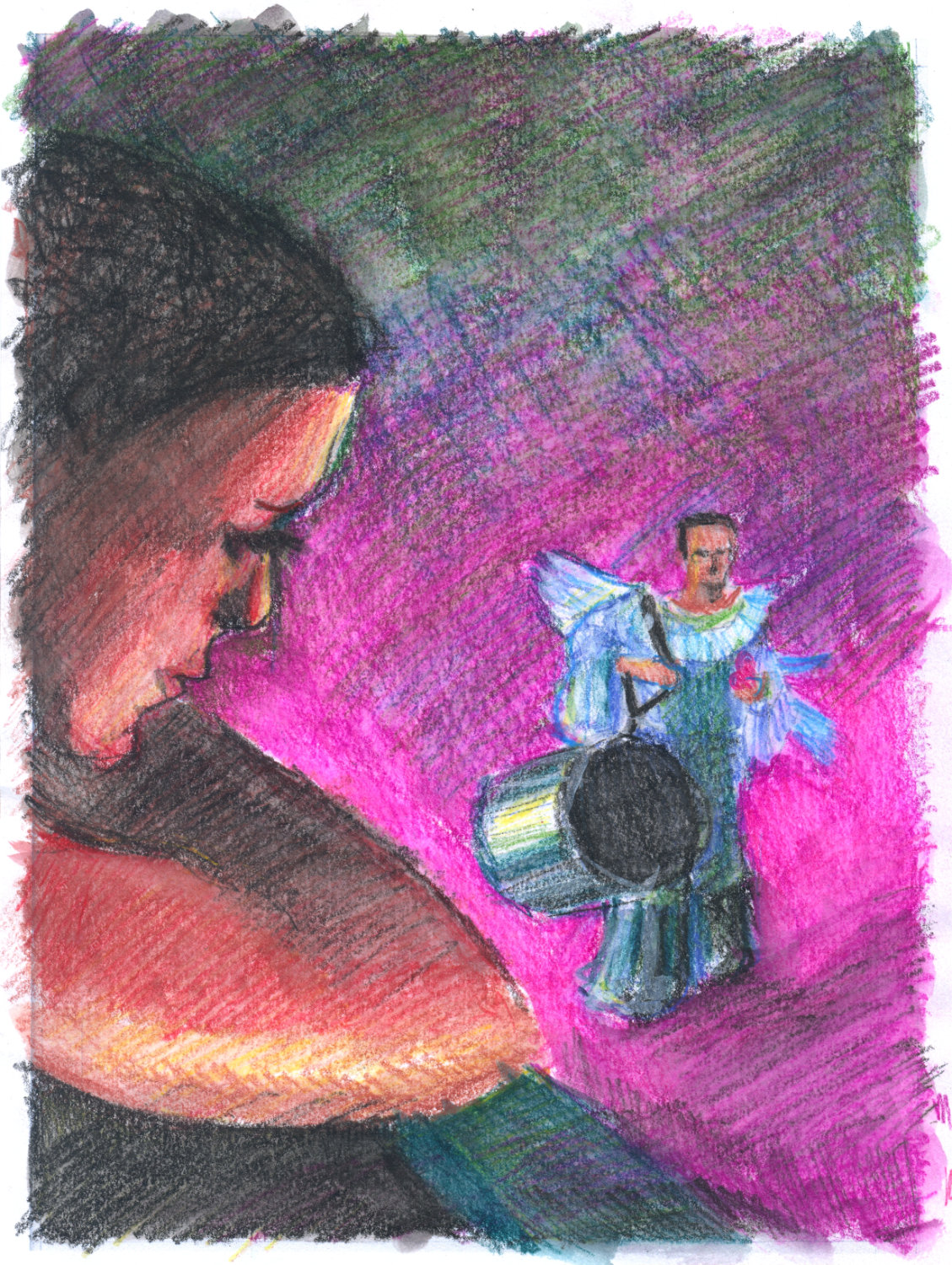 Desenho a lápis de cor