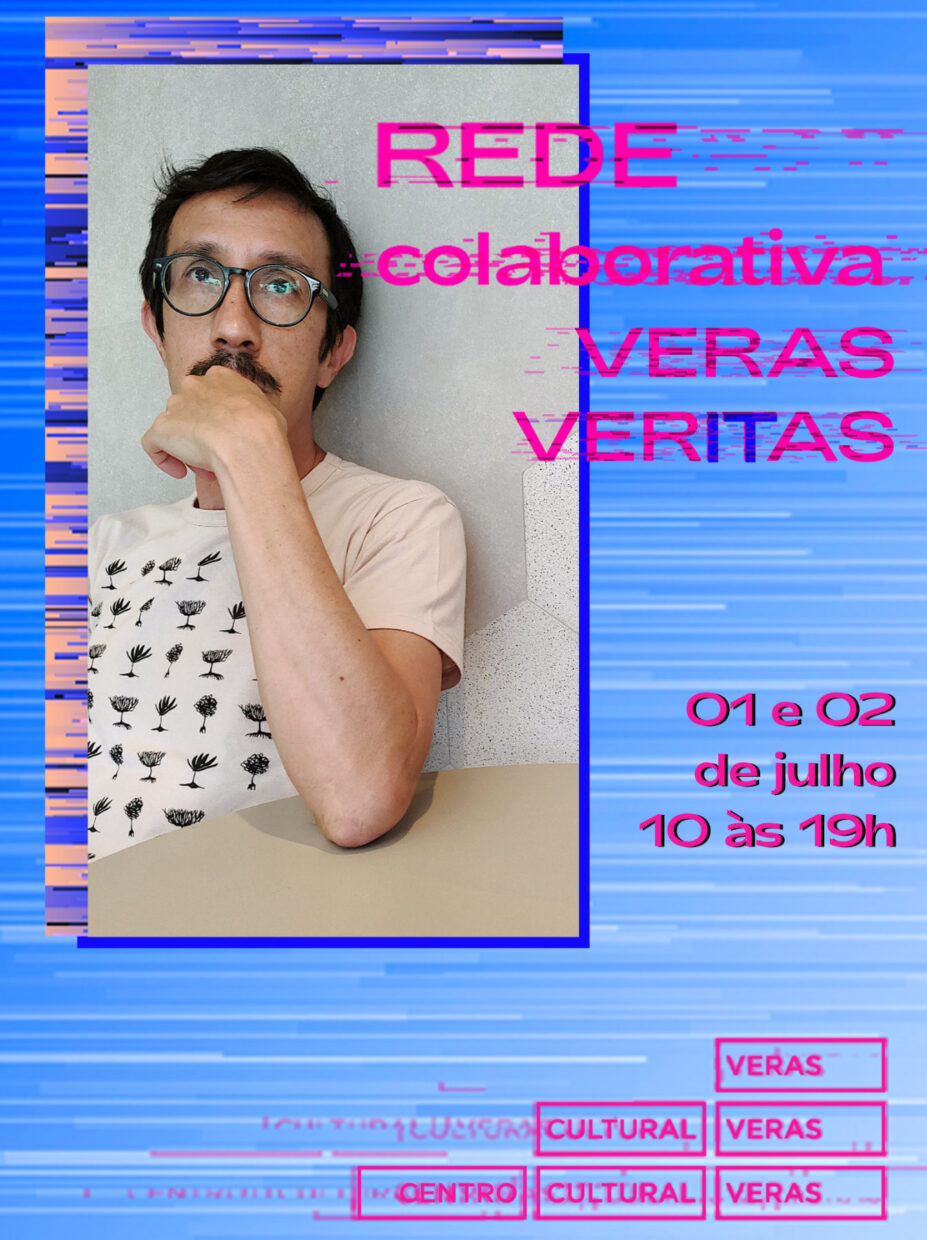 Banner de divulgação de Ivan Jerônimo na rede colaborativa Veras Veritas, nos dias 1 e 2 de julho, das 10h às 19h